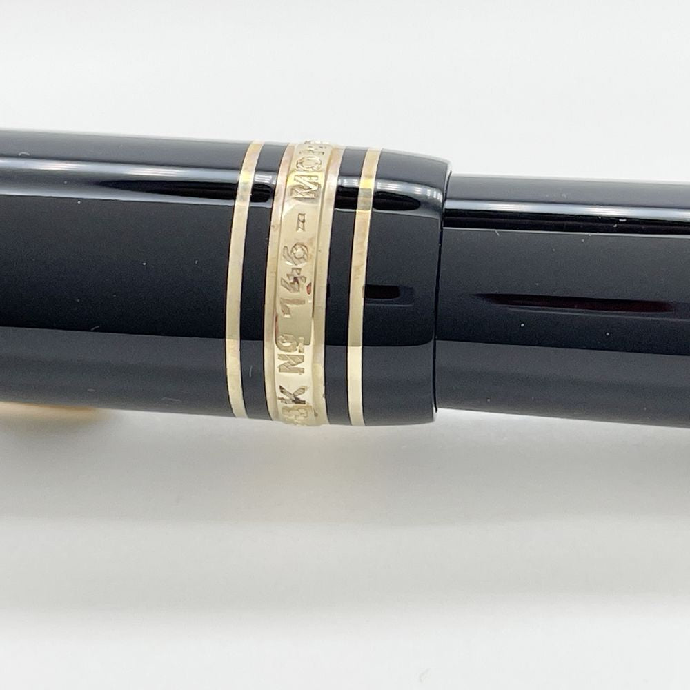 中古AB/使用感小】MONTBLANC モンブラン マイスターシュテュック ＃146 ル・グラン ペン先585 吸入式 字幅EF極細 ユニセックス  万年筆 ブラック20458455