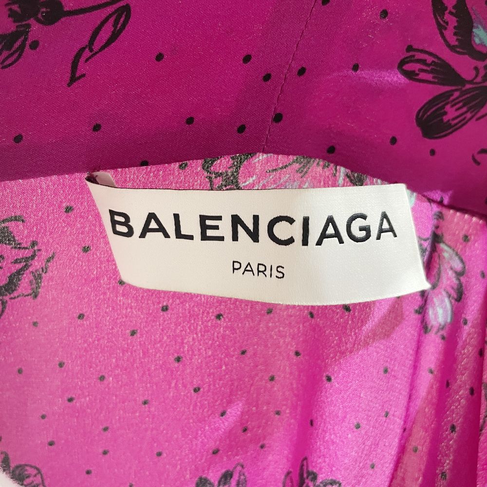 中古A/美品】BALENCIAGA バレンシアガ ボウタイ 花柄 フラワー ...