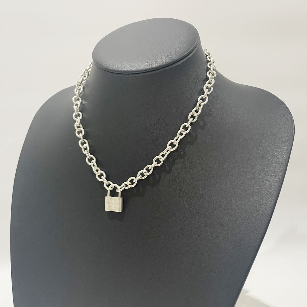 中古B/標準】TIFFANY&Co. ティファニー 1837 パドロック カデナ 南京錠 シルバー925 レディース ネックレス  シルバー20458474