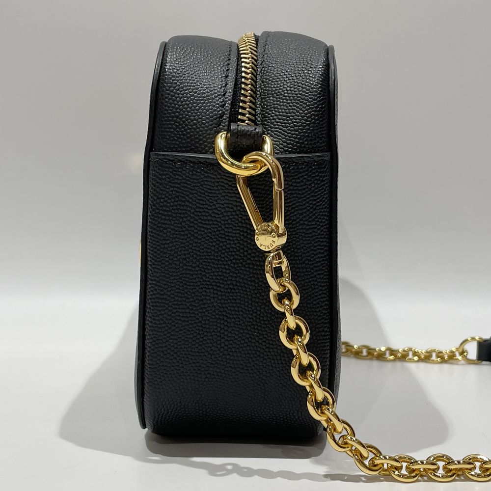 Furla(フルラ) BRAVA MINI CROSSBODY ミニ クロスボディ チェーン 斜め掛け F7815 ショルダーバッグ レザー  レディース【中古AB】20240316