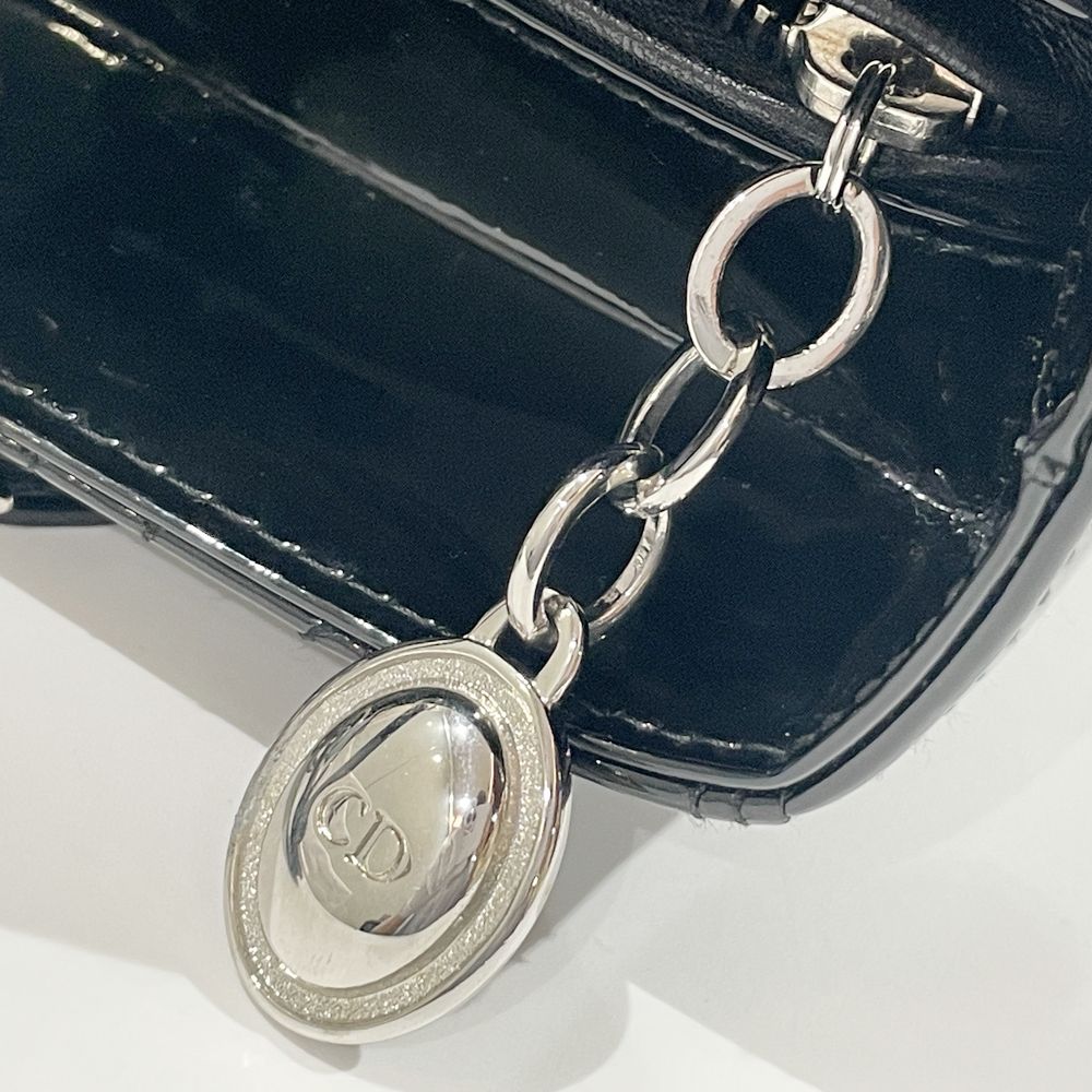 Christian Dior(クリスチャンディオール) レディディオール ラージ SV金具 2WAY ハンドバッグ エナメル レディース【中古A】20240316