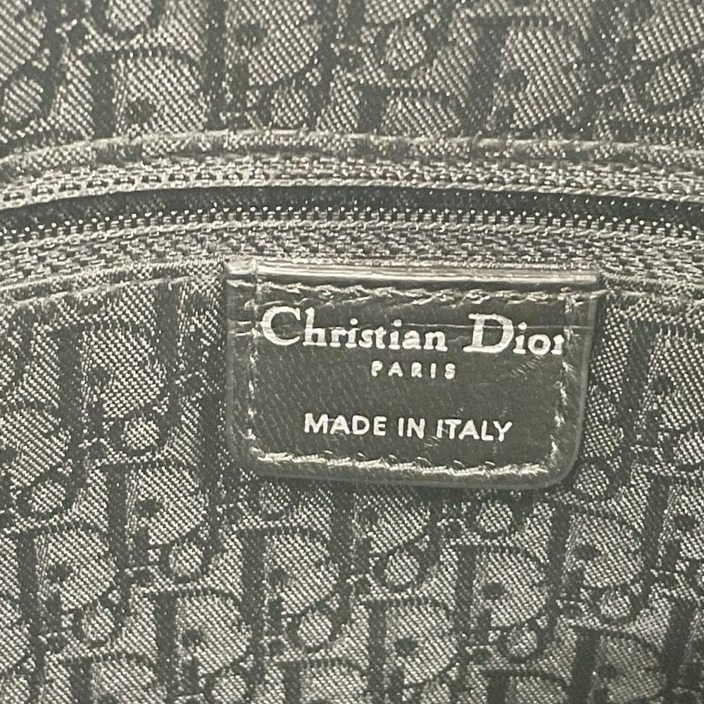 中古A/美品】Christian Dior クリスチャンディオール レディディオール カナージュ クラシック ラージ SV金具 2WAY レディース  ハンドバッグ ブラック20458936