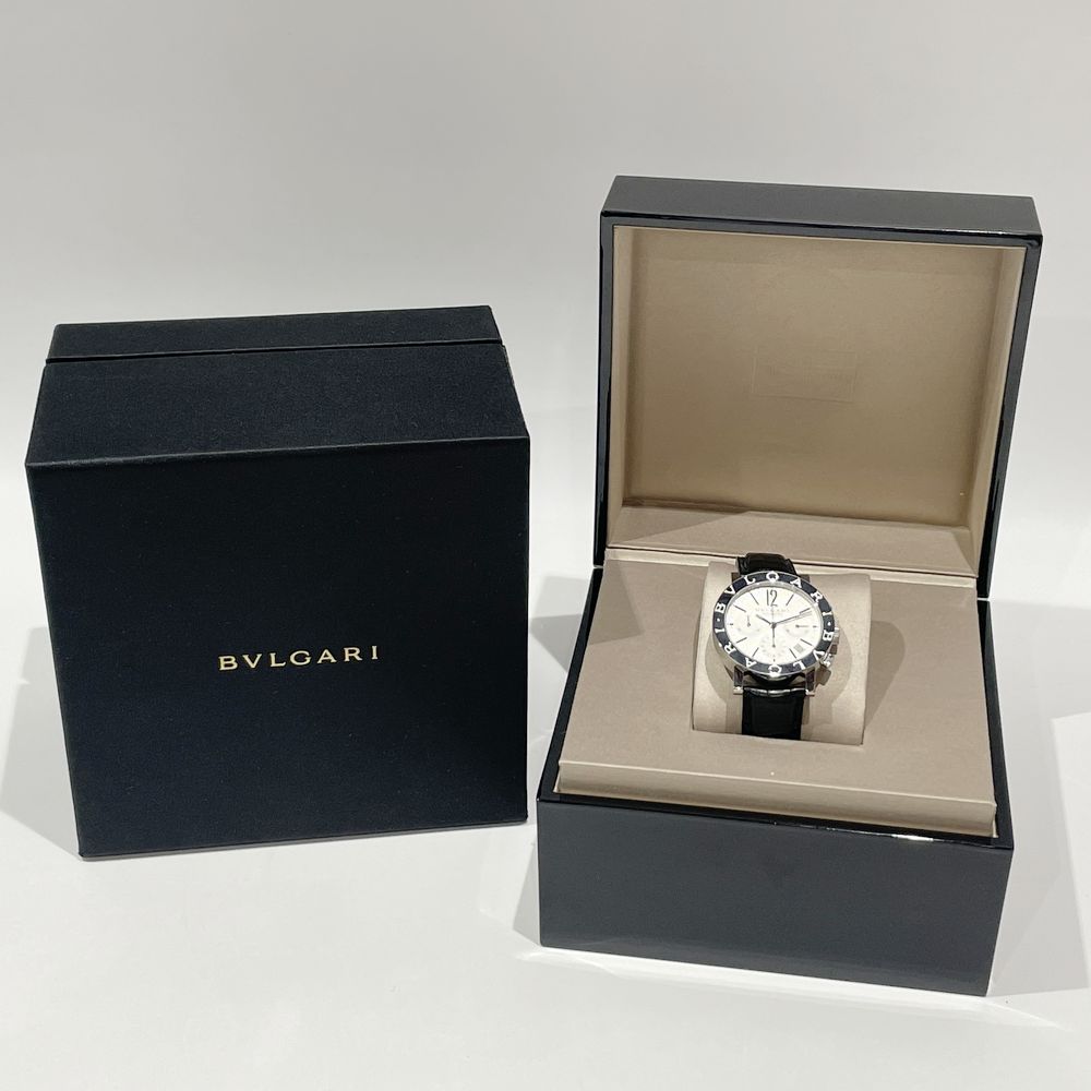 BVLGARI(ブルガリ) ブルガリブルガリ クロノグラフ BB38SLCH 腕時計 ステンレススチール/レザー メンズ【中古AB】20240708