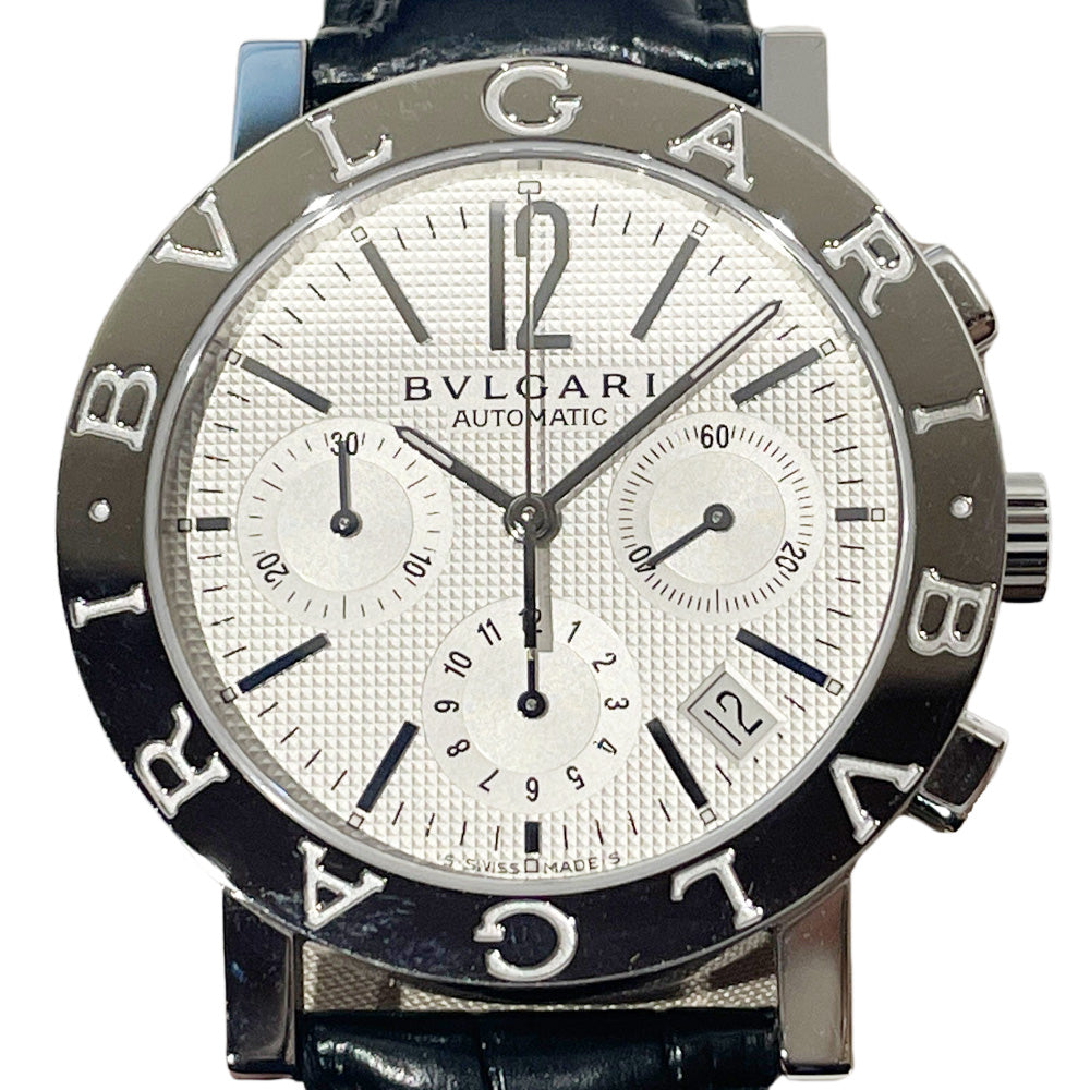 BVLGARI(ブルガリ) ブルガリブルガリ クロノグラフ BB38SLCH 腕時計 ステンレススチール/レザー メンズ【中古AB】20240708