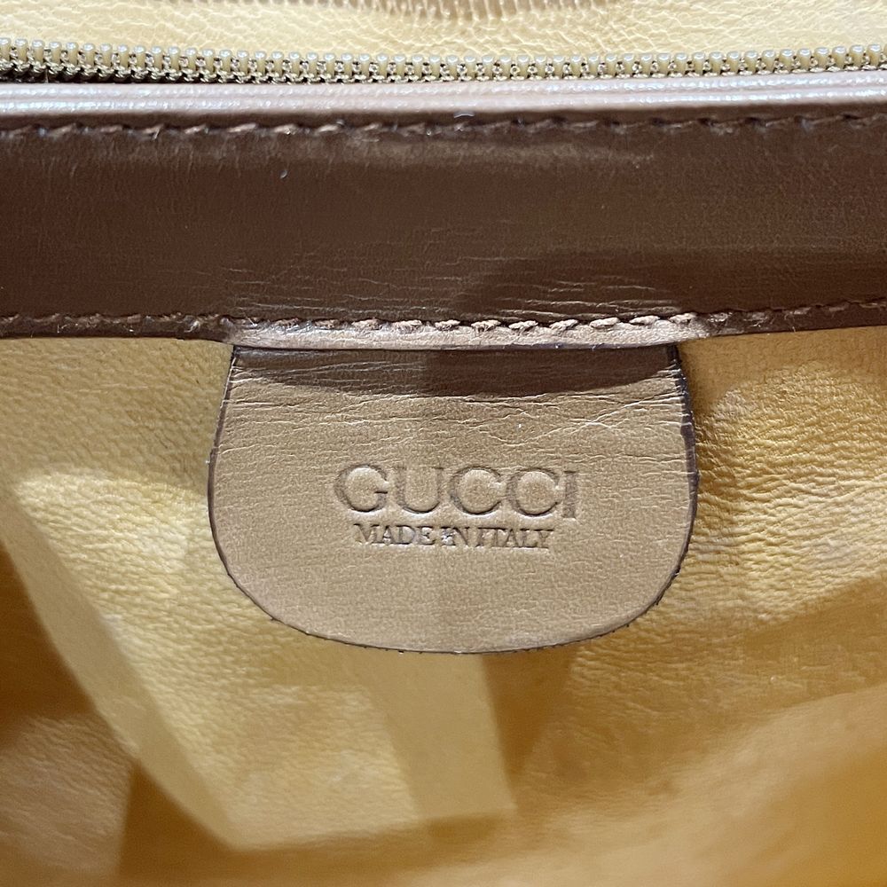 GUCCI Bamboo Turnlock Old Gucci Vintage 000.33.0175 Handbag Leather Women's [Used B] 20240316