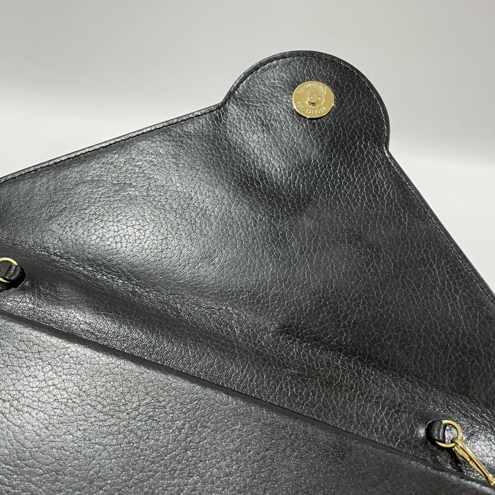 YVES SAINT LAURENT Square Vintage 2WAY Chain Shoulder Bag Leather Women's [Used AB] 20240316