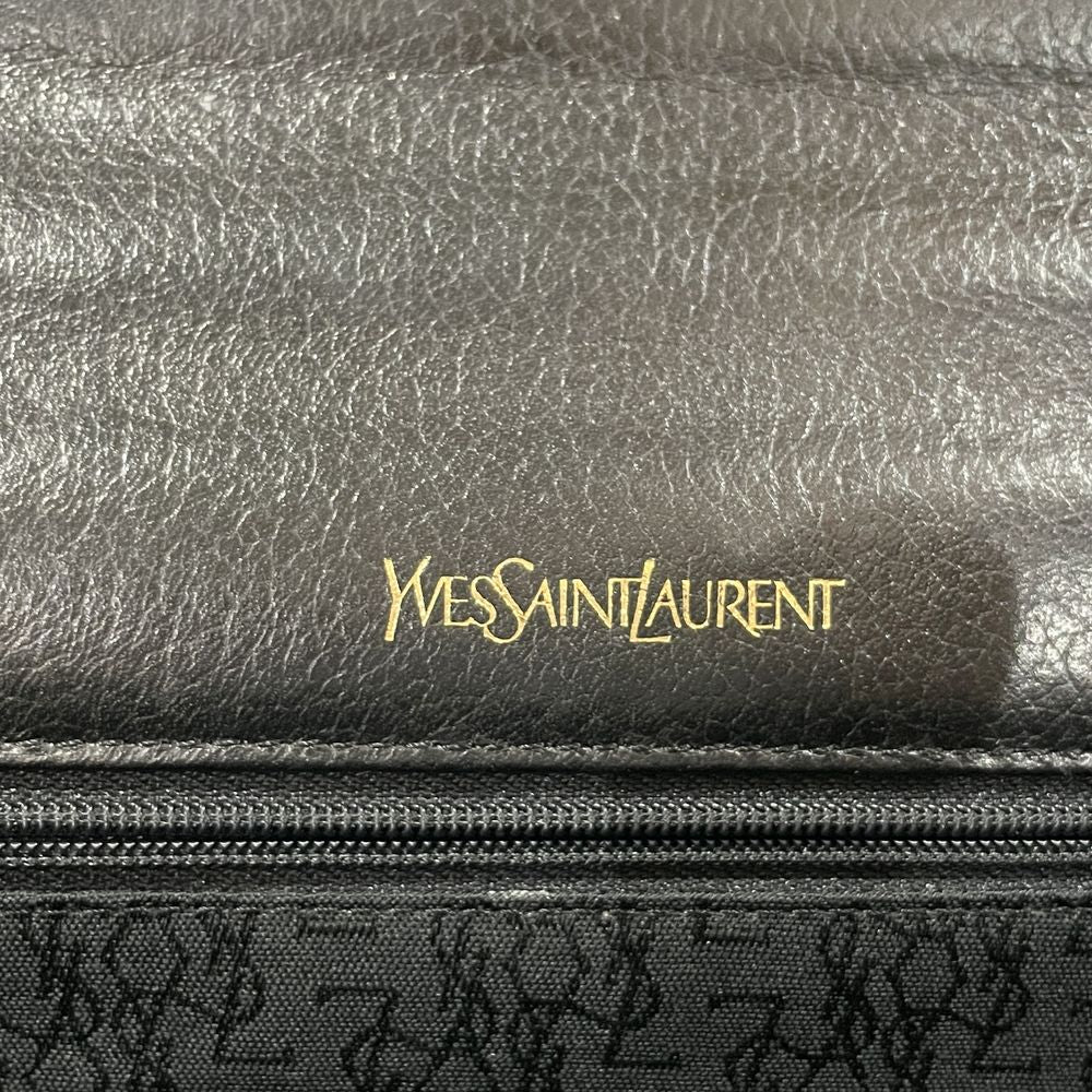 YVES SAINT LAURENT Square Vintage 2WAY Chain Shoulder Bag Leather Women's [Used AB] 20240316