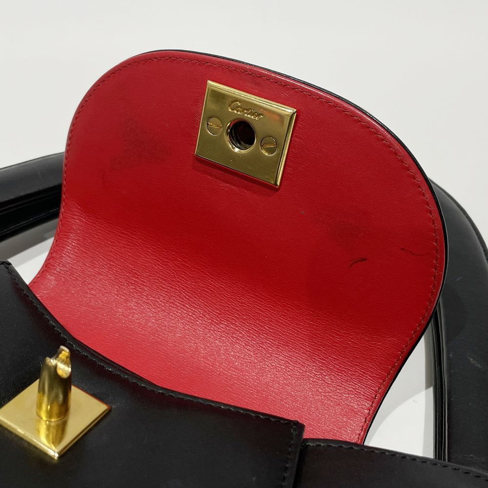 CARTIER Panthère gold hardware handbag leather ladies [Used B] 20240316