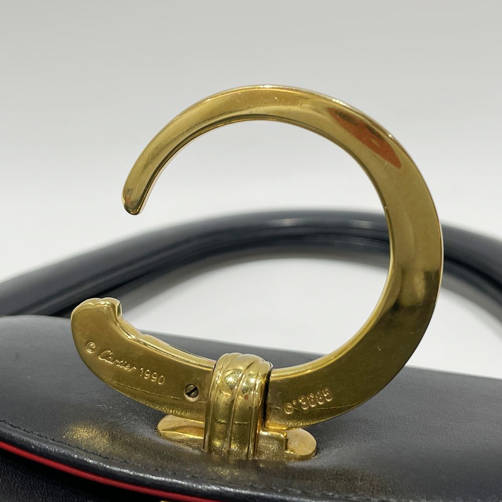 CARTIER Panthère gold hardware handbag leather ladies [Used B] 20240316