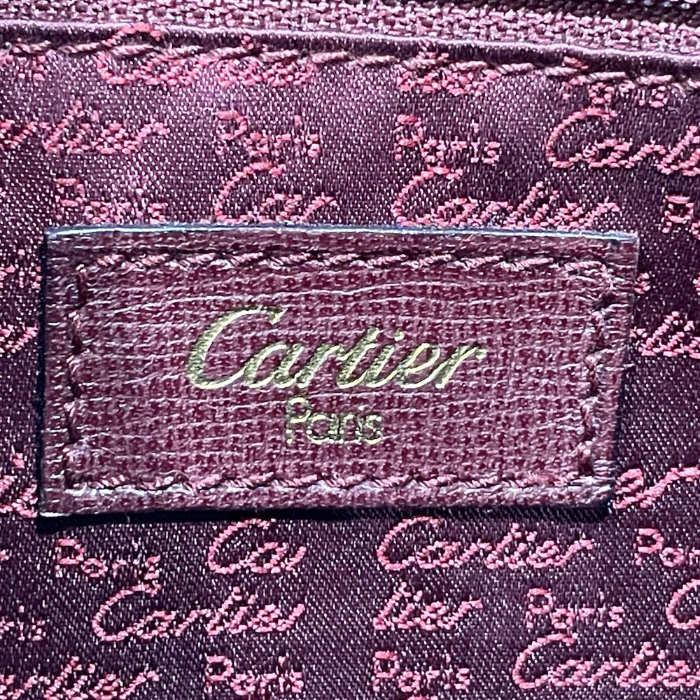 中古AB/使用感小】CARTIER カルティエ マストライン ミニ レディース ボストンバッグ ボルドー20458969