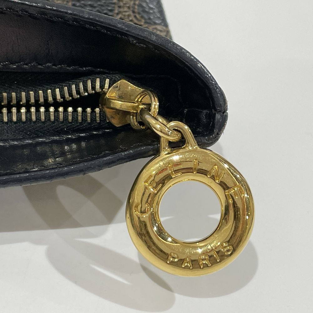 CELINE Circle Logo Macadam Triomphe Mini Handbag PVC/Leather Women's [Used B] 20240316