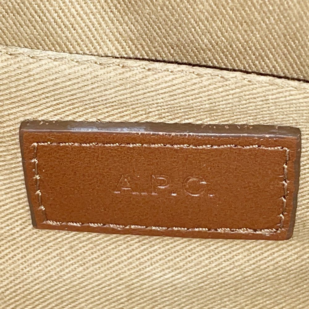 A.P.C.(アーペーセー) ハーフムーン 斜め掛け ショルダーバッグ レザー レディース【中古B】20240316