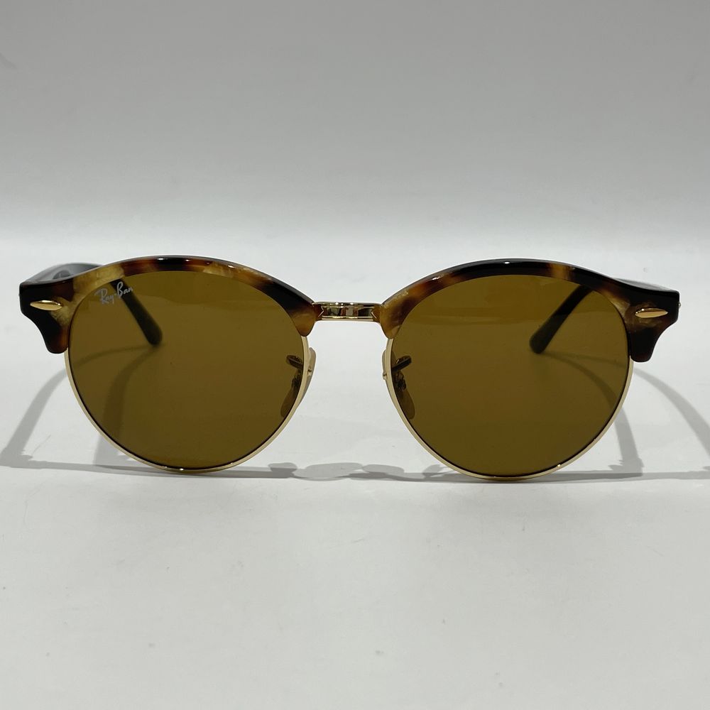 Ray-Ban CLUBROUND RB4246 Round Combi Frame Demi Pattern Sunglasses Metal/Acetate Unisex [Used AB]
