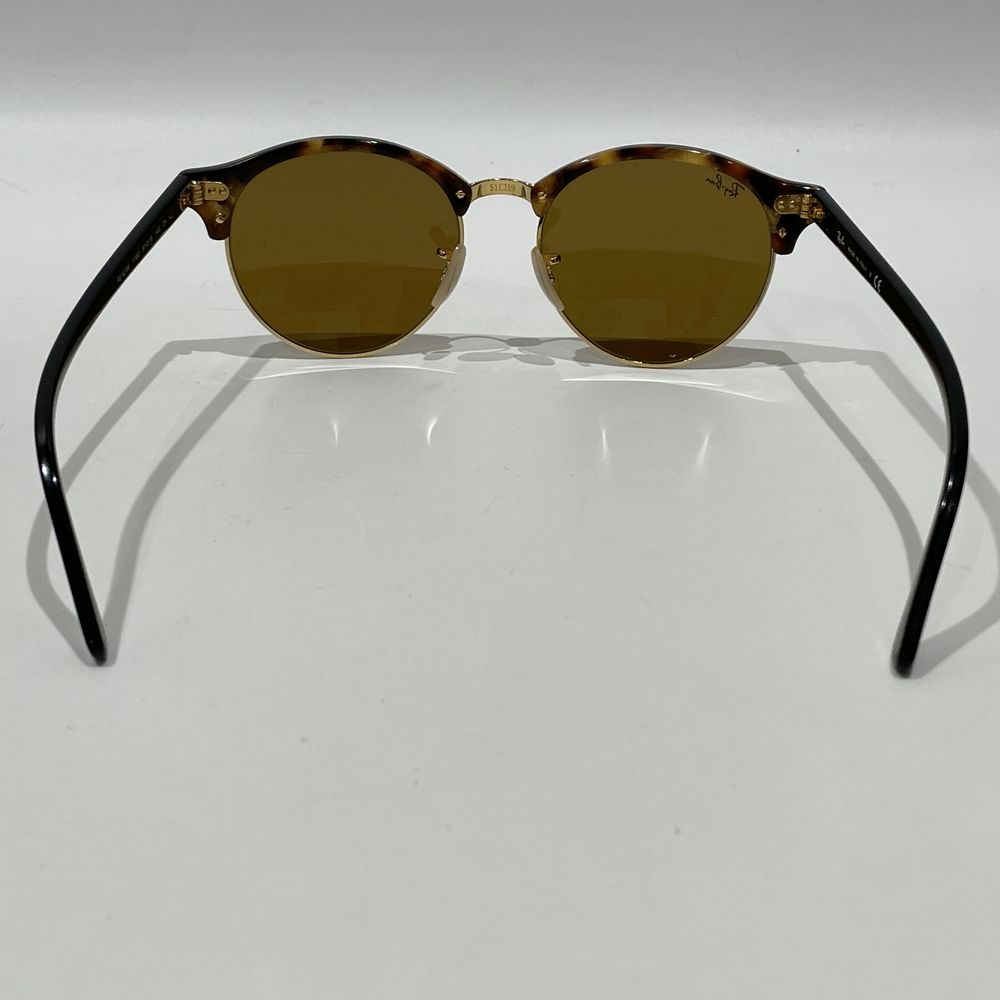 Ray-Ban CLUBROUND RB4246 Round Combi Frame Demi Pattern Sunglasses Metal/Acetate Unisex [Used AB]