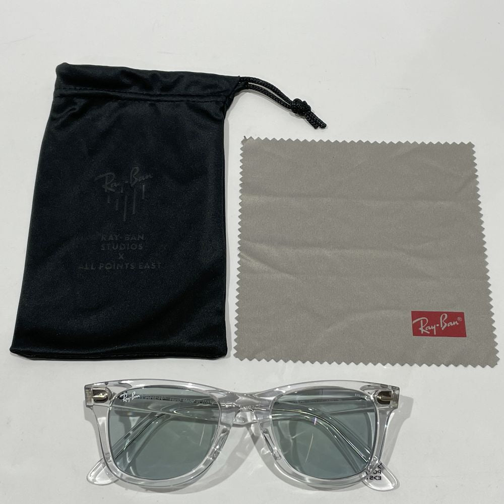 Ray-Ban(レイバン) EVOLVE 調光レンズ ウェリントン トランスペアレント シースルー RB2140 6325 サングラス メタル/アセテート ユニセックス【中古AB】20240320