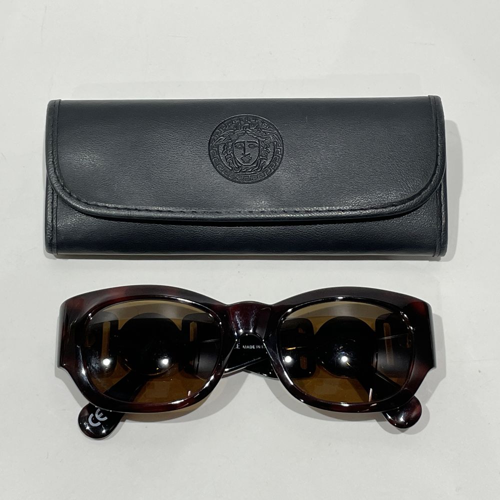 VERSACE Sunglasses MOD413 Medusa Vintage Havana Eyewear Sunglasses Unisex [Used AB] 20240320