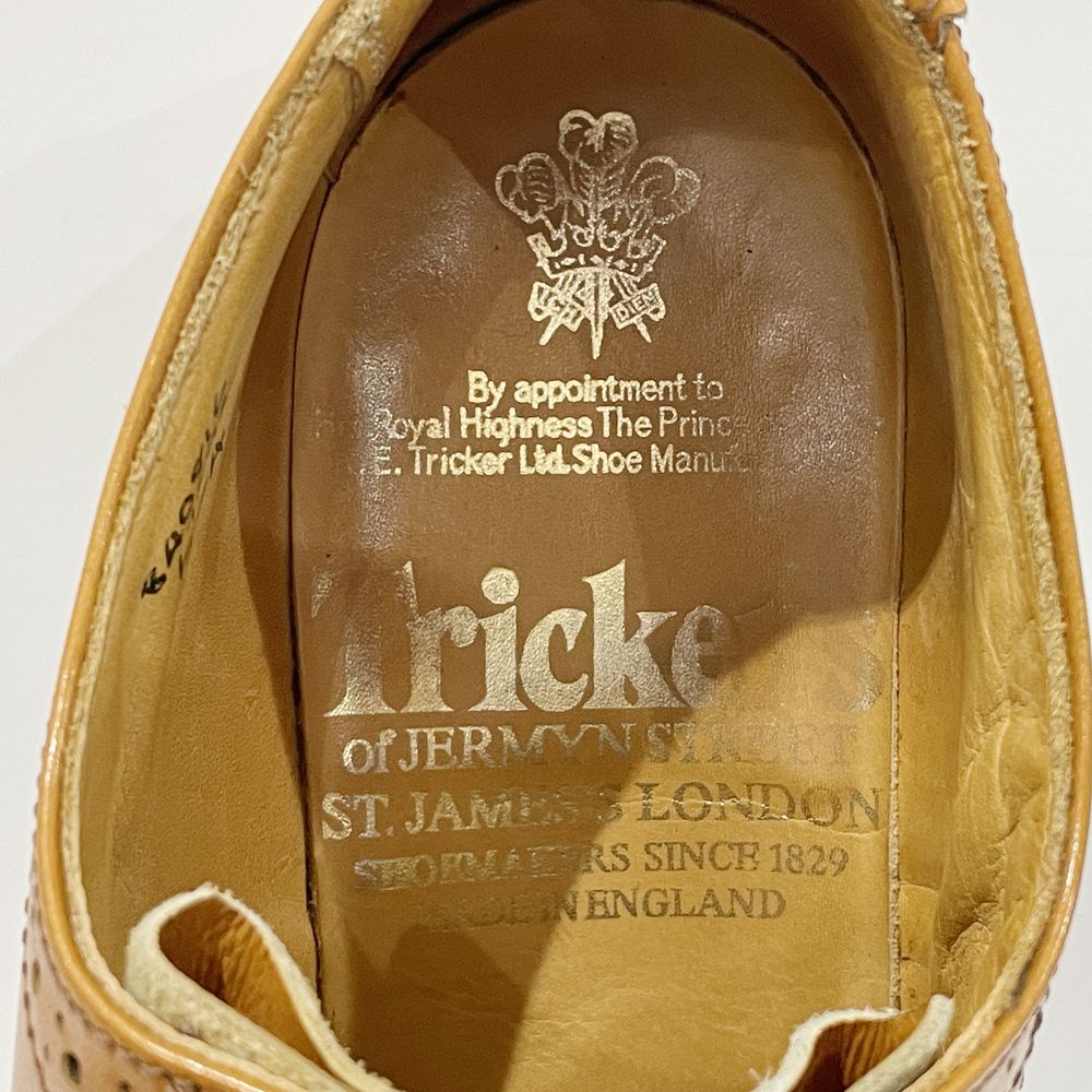 Tricker's(トリッカーズ) Bourton バートン サイズ5（JP23.5cm）ウィングチップ L7292 ドレスシューズ カーフ ユニセックス【中古B】20240520