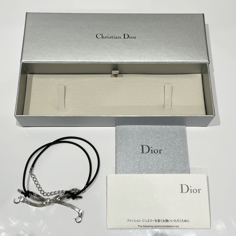 Christian Dior(クリスチャンディオール) リボン ロゴ ヴィンテージ チョーカー メタル レディース【中古AB】20240315