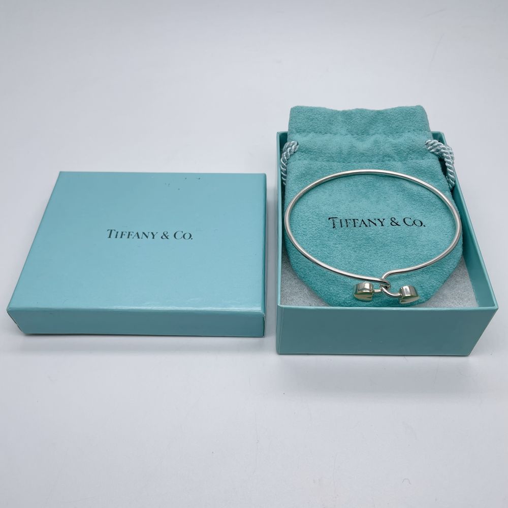 TIFFANY&Co.(ティファニー) ソリッド ダブル ハート バングル シルバー925/K18イエローゴールド 【中古B】20231222