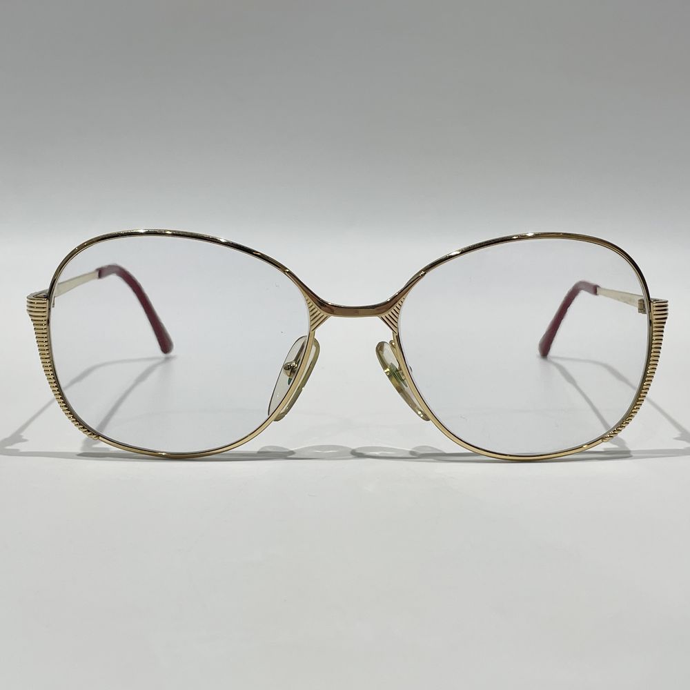 Dior(ディオール) メガネ ロゴ ビッグフレーム 金ぶち 眼鏡 GP ユニセックス【中古AB】20240511