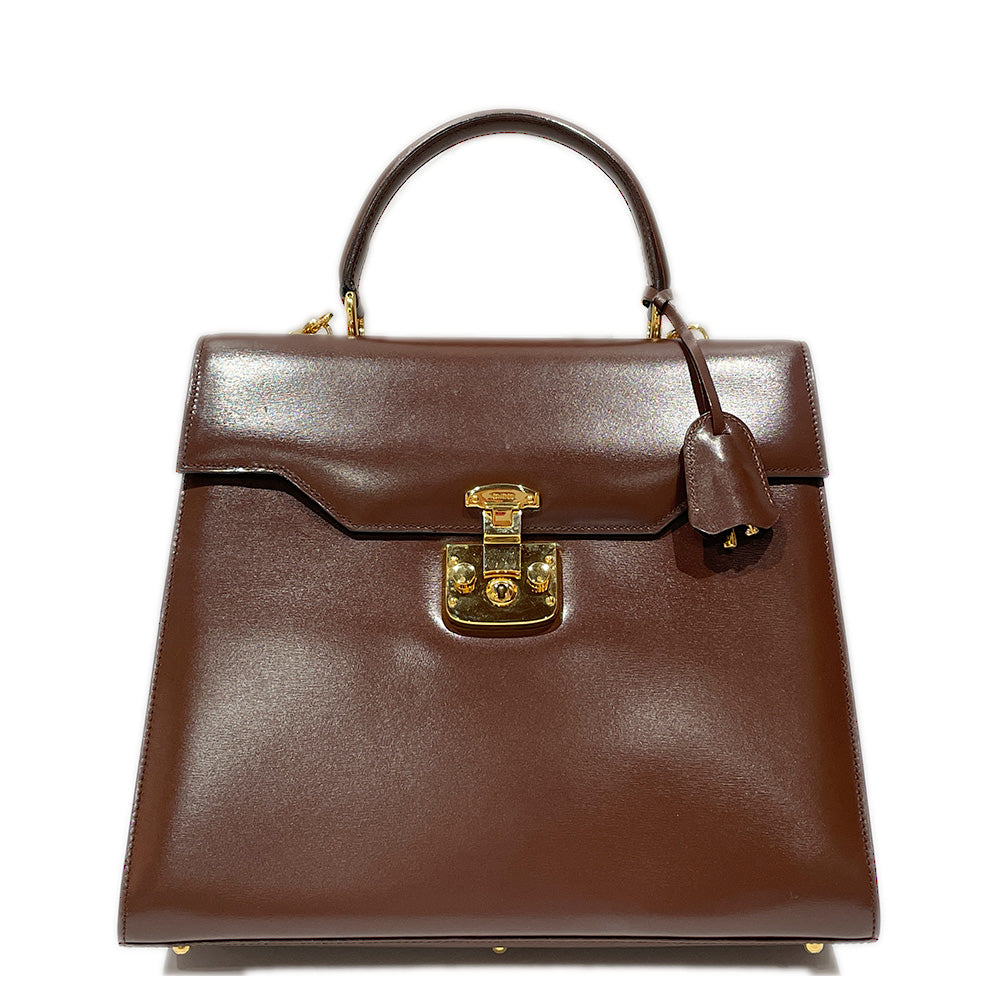 GUCCI Ladylock Top Handle Vintage 2WAY 000.01.0192 Handbag Leather Women's [Used AB] 20240323