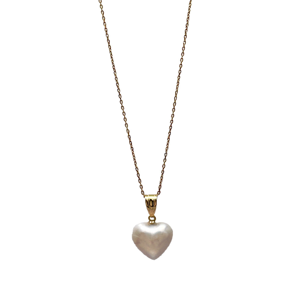 TASAKI Heart Mabe Pearl *External Chain (K18 stamped) Necklace K18 Yellow Gold Women's [Used AB] 20240320