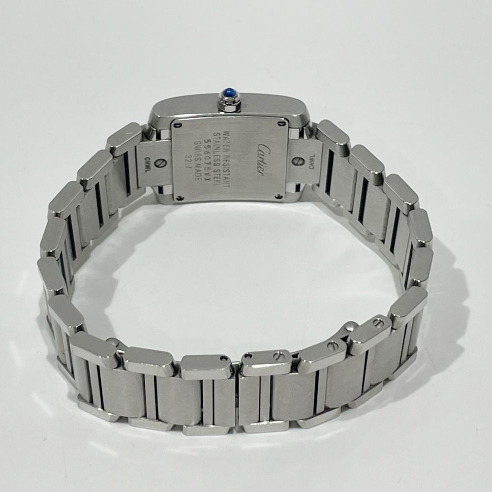 中古B/標準】CARTIER カルティエ タンクフランセーズSM スイス製クオーツ レディース 腕時計 W51008Q3 シルバー20459978