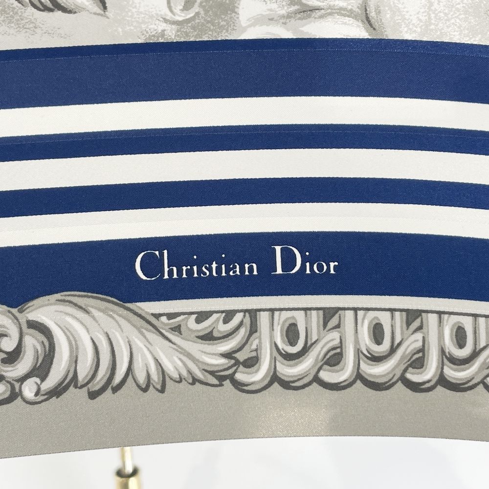 Christian Dior(クリスチャンディオール) 傘 フラワーモチーフ 花 薔薇 ストライプ アンブレラ その他ファッション雑貨 ナイロン レディース【中古B】20240414