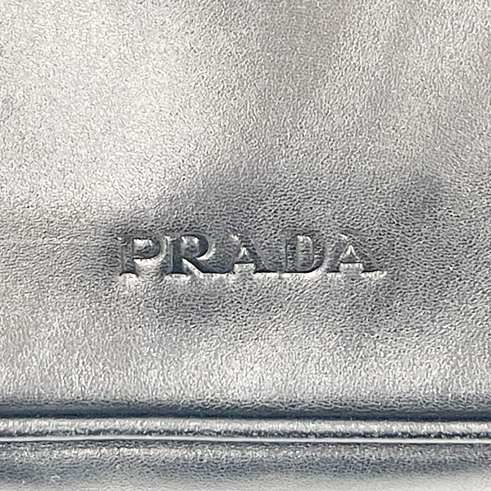 PRADA(プラダ) ロゴ ナッパ プラスチック ハンドル ワンショルダー B8472 ショルダーバッグ レザー レディース【中古B】20240420