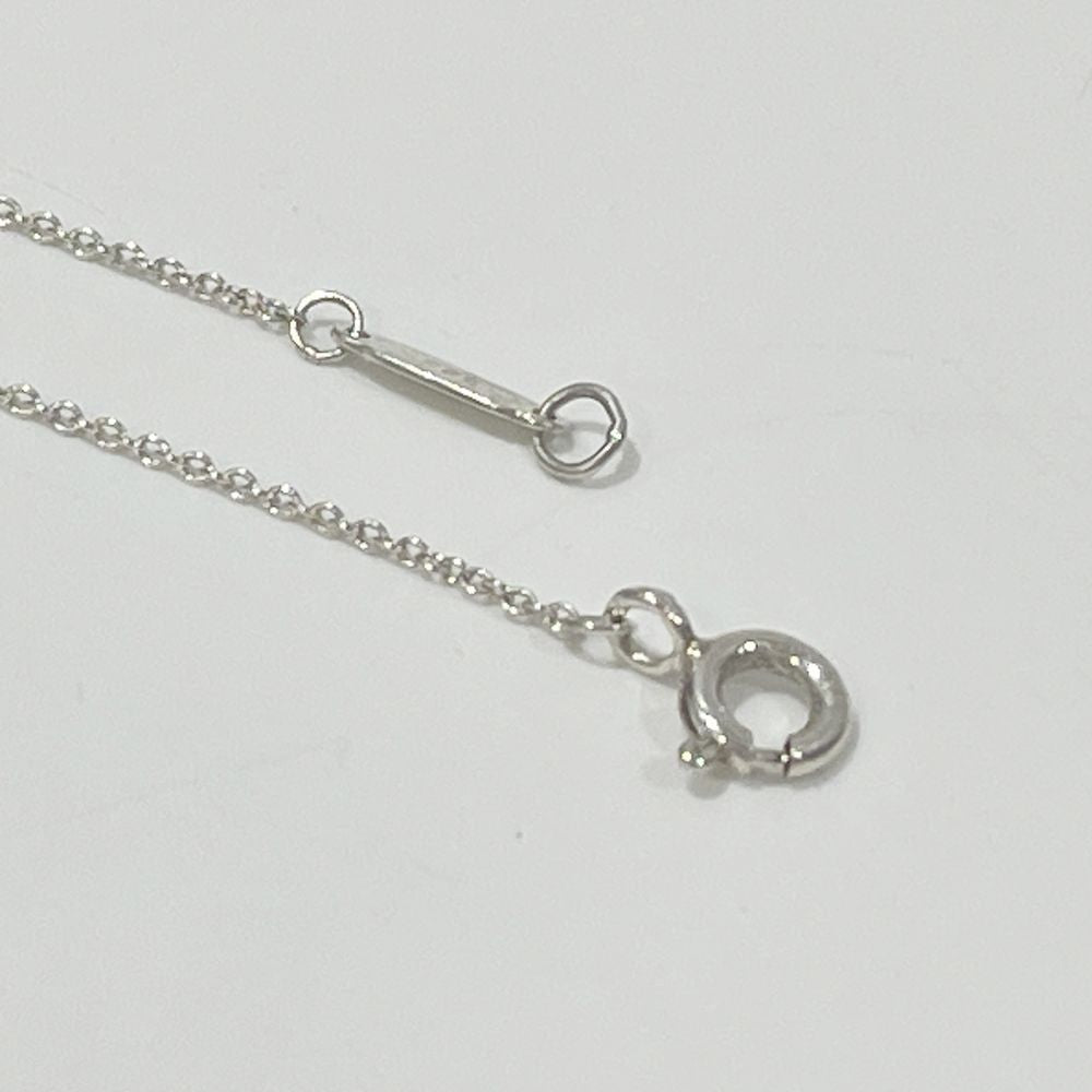 中古AB/使用感小】TIFFANY&Co. ティファニー 1837 ラウンド ロック サークル ロゴ 1P シルバー925 ダイヤモンド レディース ネックレス  シルバー20460543