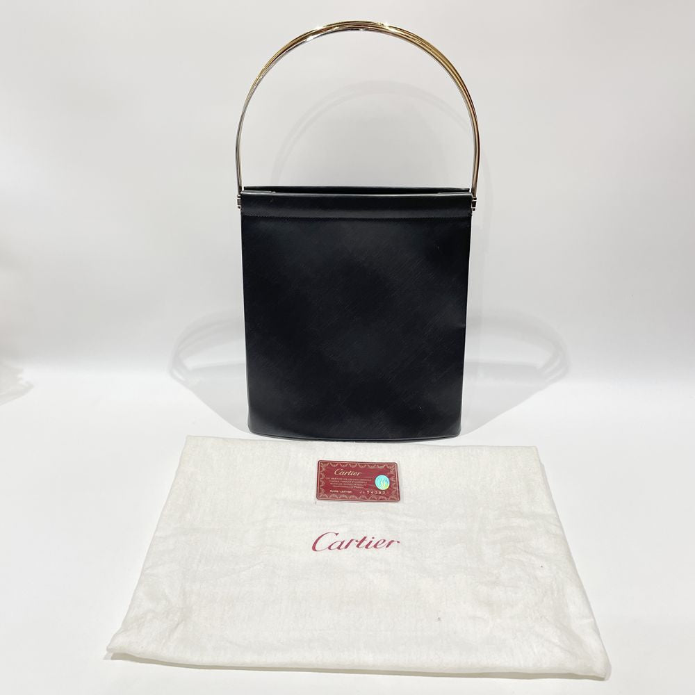 中古AB/使用感小】CARTIER カルティエ トリニティ ワンショルダー レディース ハンドバッグ ブラック20460899