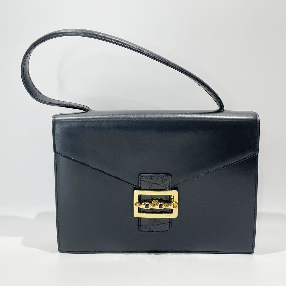 CELINE(セリーヌ) 【レア】チェーン金具 ヴィンテージ スクエア型 ショルダーバッグ レザー レディース【中古AB】20240331