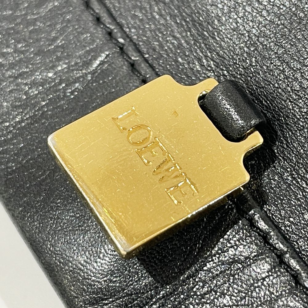 中古B/標準】LOEWE ロエベ アナグラム ヴィンテージ 肩掛け レディース トートバッグ ブラック20460927