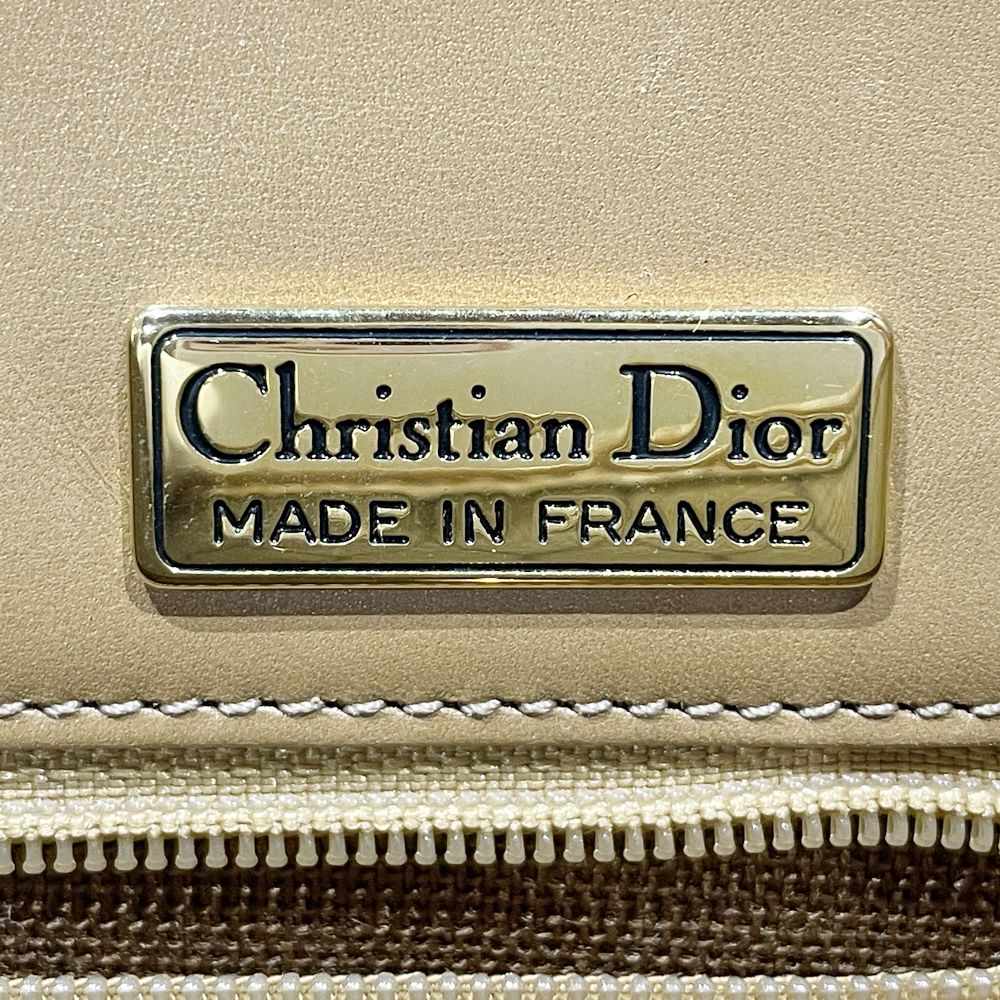 Christian Dior(クリスチャンディオール) ハニカム ヴィンテージ 斜め掛け ショルダーバッグ PVC/レザー レディース【中古B】20240331