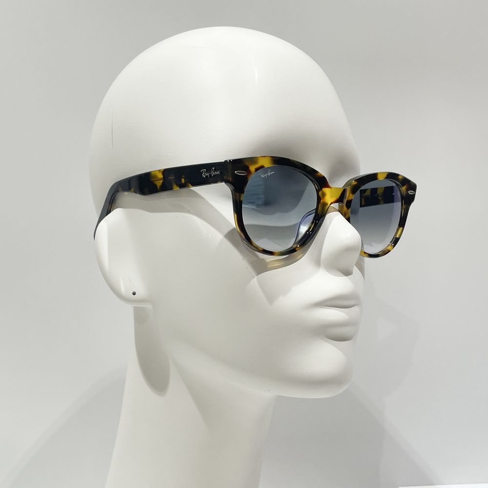 中古AB/使用感小】Ray-Ban レイバン ボストン フレーム デミ柄 52口22 アジアンフィット メンズ サングラス RB2199 -F  ブラウン20460978