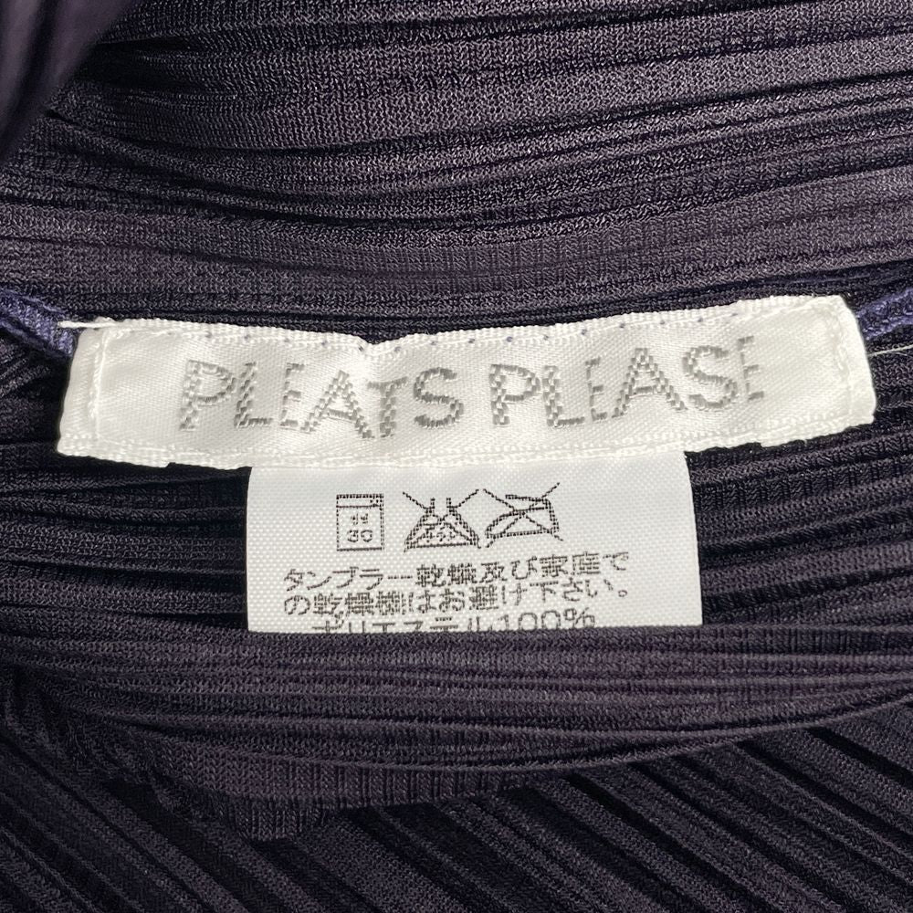 PLEATS PLEASE(プリーツプリーズ) イッセイミヤケ プリーツ加工 襟付き サイズ3 PP13-JJ405 長袖シャツ レディース【中古AB】20240414