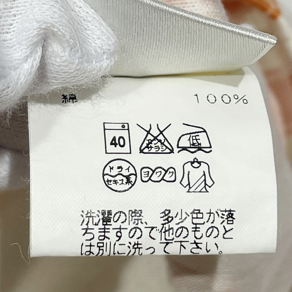 中古AB/使用感小】HERMES エルメス ボルデュック Lサイズ マルジェラ期 ロングTシャツ リボン柄 ロゴ レディース カットソー20460983