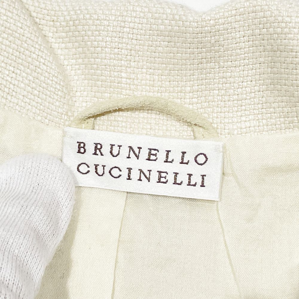 Brunello Cucinelli(ブルネロクチネリ) ジレ サイズ44 前開き 羽織 半袖 ジャケット ロング ベスト スエード レディース【中古B】20240413