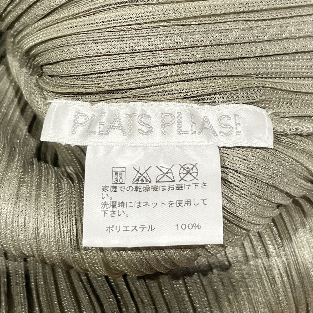 PLEATS PLEASE(プリーツプリーズ) 半袖 Vネック ストライプ サイズ3 PP01-JT695 カットソー ポリエステル レディース【中古AB】20240419