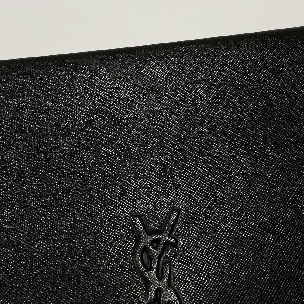 YVES SAINT LAURENT(イヴ・サンローラン) YSL ロゴ スクエア オールド ヴィンテージ クラッチバッグ レザー レディース【中古AB】20231202