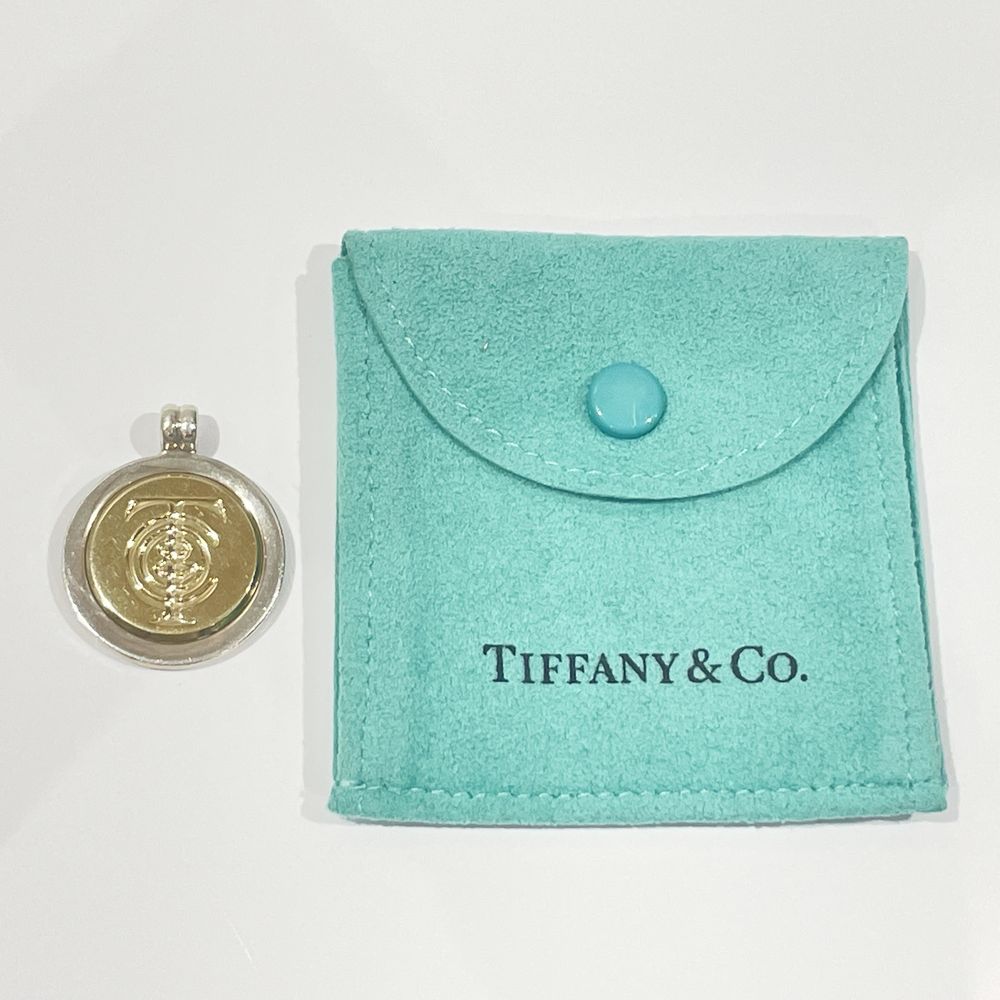 TIFFANY&Co.(ティファニー) T＆C コイン ロゴ ヴィンテージ ペンダントトップ シルバー925/K18イエローゴールド レディース【中古B】20240515