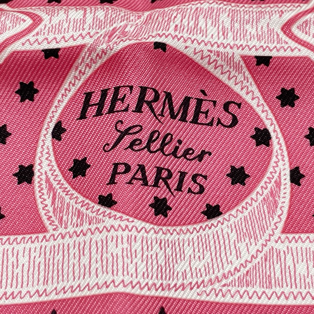 中古SA/極美品】HERMES エルメス BANDANA カレ70 EPERON D'OR エプロンドール ユニセックス スカーフ  ピンク20462018