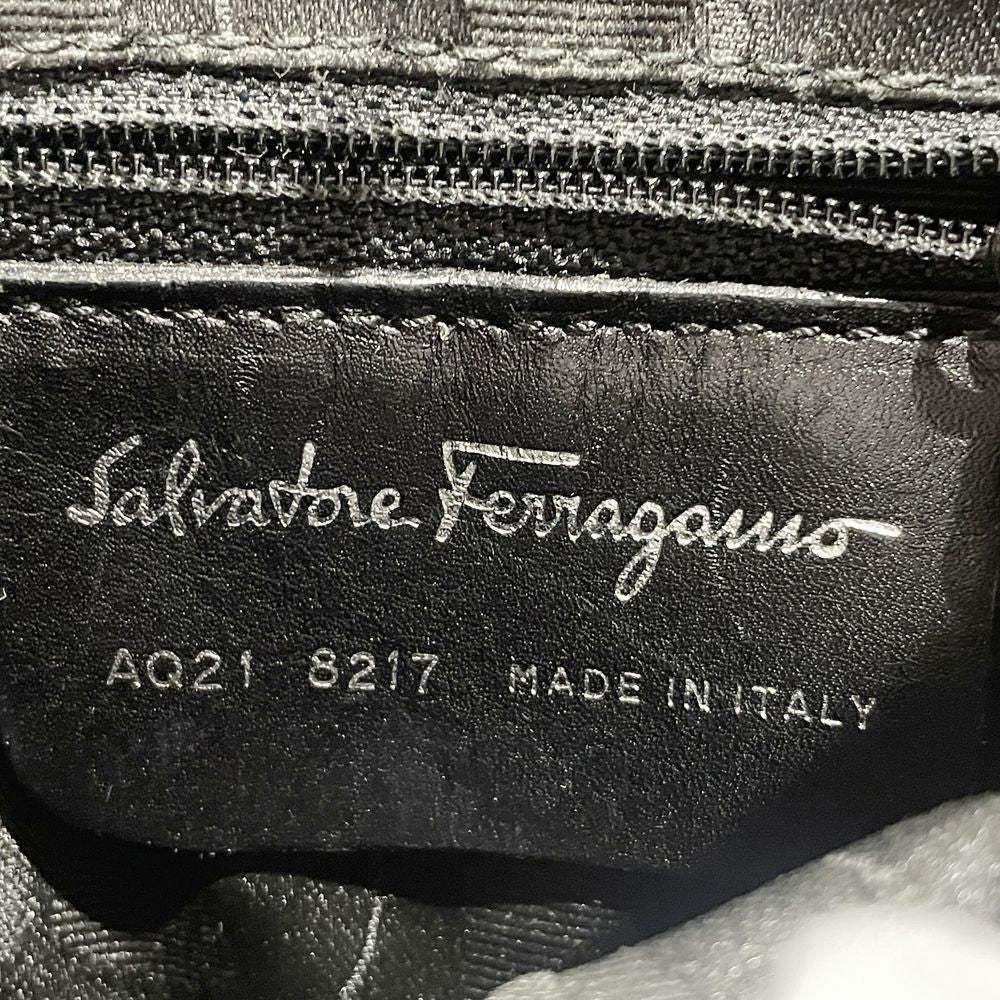 Salvatore Ferragamo(サルヴァトーレフェラガモ) ロゴ ミニ 替えバッグ付き AQ21 8217 ハンドバッグ レザー/キャンバス レディース【中古B】20240406