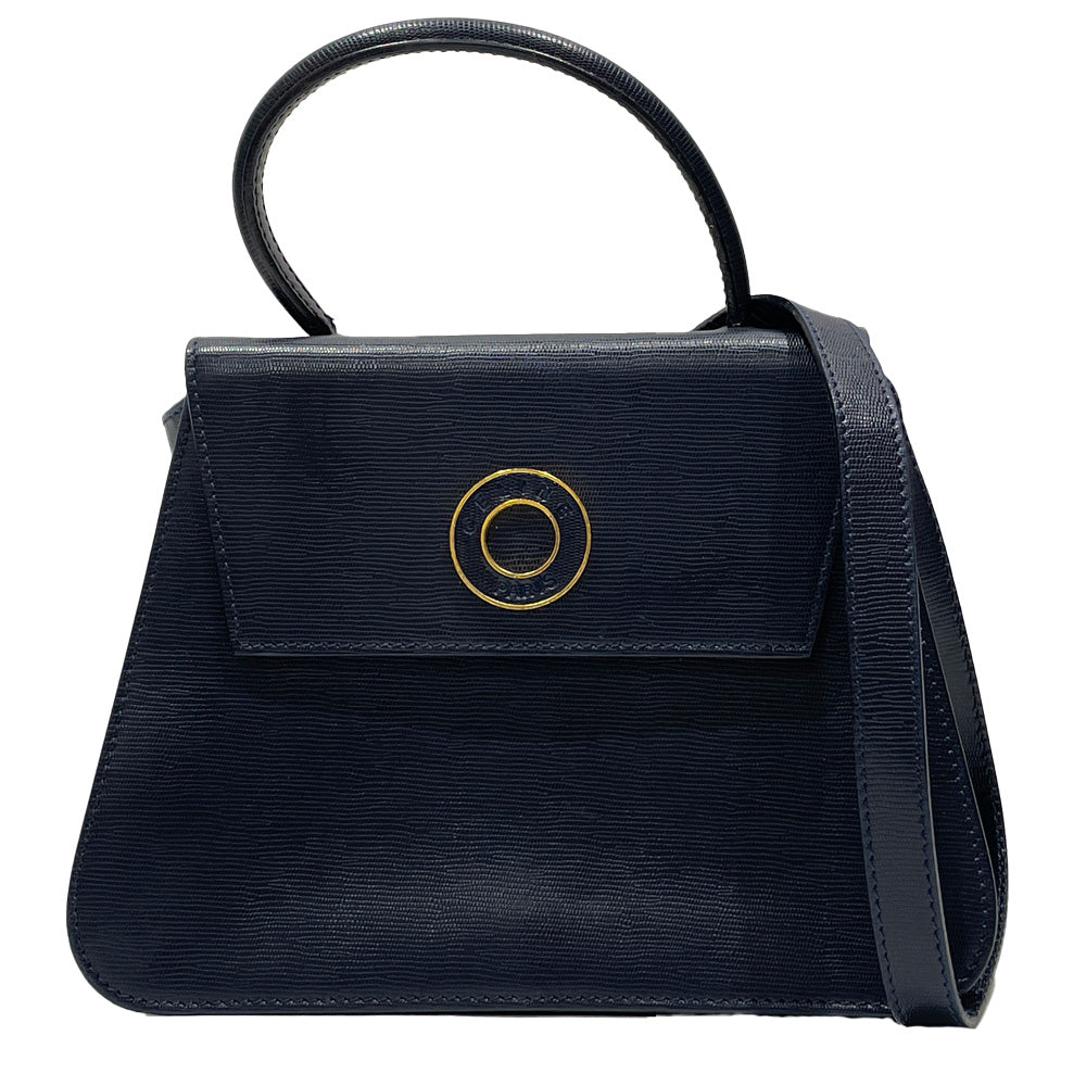 CELINE(セリーヌ) サークルロゴ トップハンドル 2WAY ヴィンテージ ハンドバッグ レザー レディース【中古B】20240406