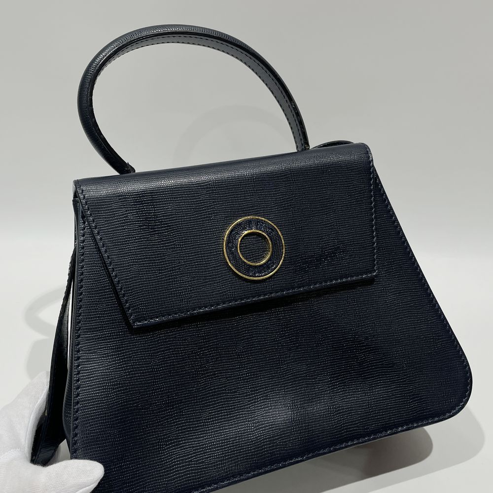 CELINE(セリーヌ) サークルロゴ トップハンドル 2WAY ヴィンテージ ハンドバッグ レザー レディース【中古B】20240406