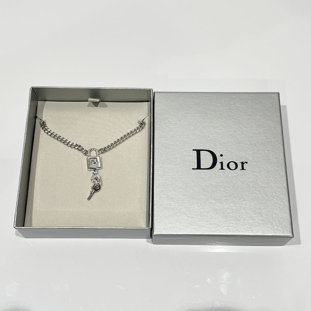 Christian Dior(クリスチャンディオール) ロゴ カデナ 鍵 キー チェーン ヴィンテージ ブレスレット メタル レディース【中古AB】20240416