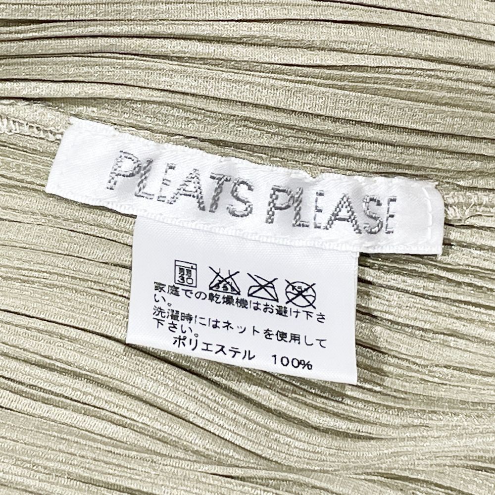 PLEATS PLEASE(プリーツプリーズ) イッセイミヤケ プリーツ加工 ノースリーブ シャツ フリンジ ハイネック サイズ3 PP43-JE744 カットソー ポリエステル レディース【中古AB】20240419