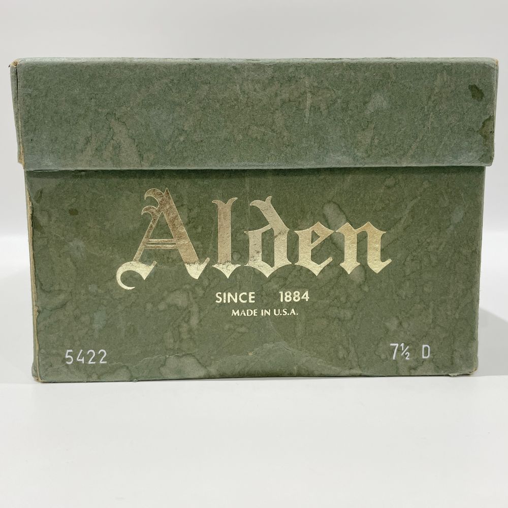 中古BC/使用感中】ALDEN オールデン 旧ロゴ サイズ7ハーフ（JP25.5cm） D/B ＃5422 バーニーズ別注 メンズ ドレスシューズ  5422 ブラウン20462065