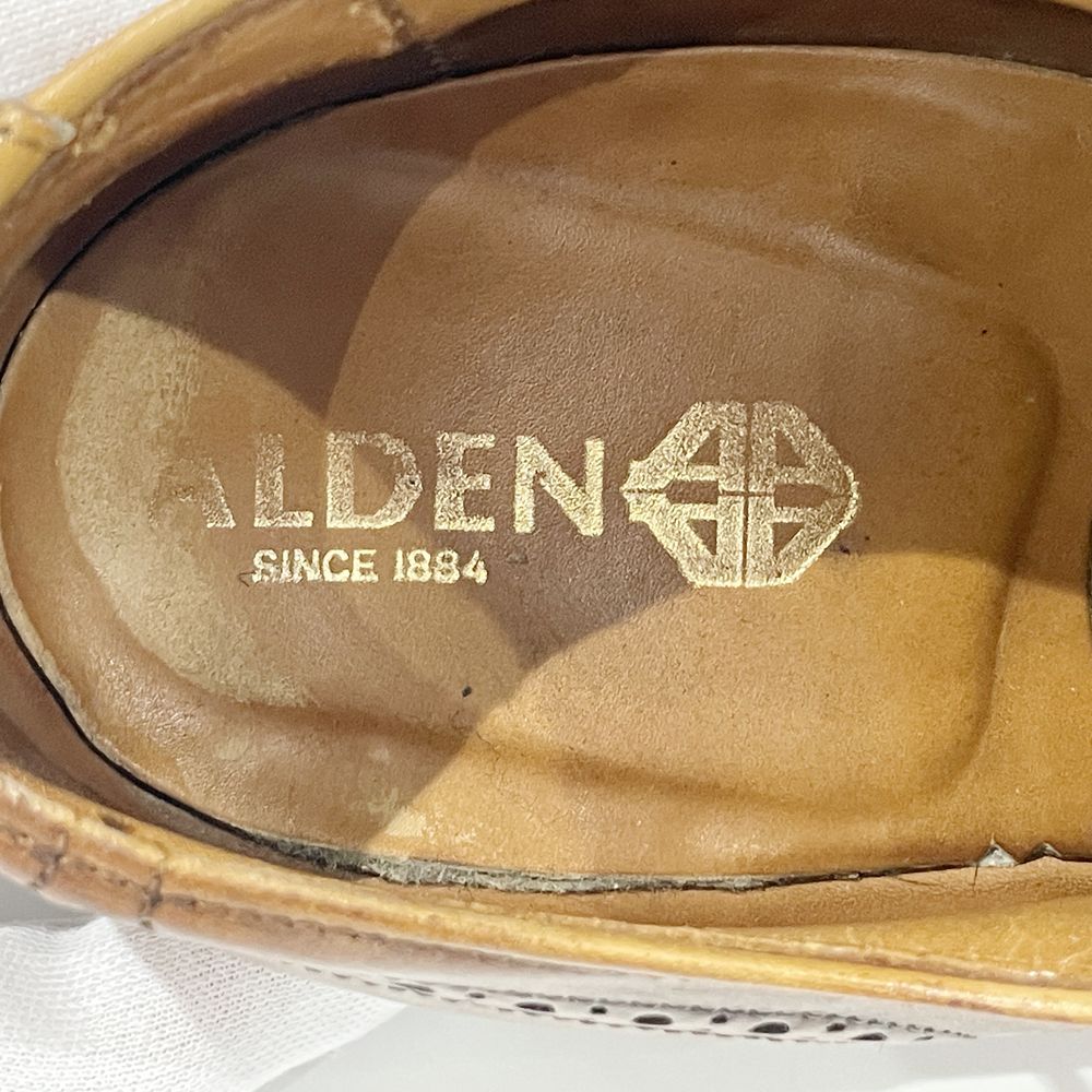 中古BC/使用感中】ALDEN オールデン 旧ロゴ サイズ7ハーフ（JP25.5cm） D/B ＃5422 バーニーズ別注 メンズ ドレスシューズ  5422 ブラウン20462065