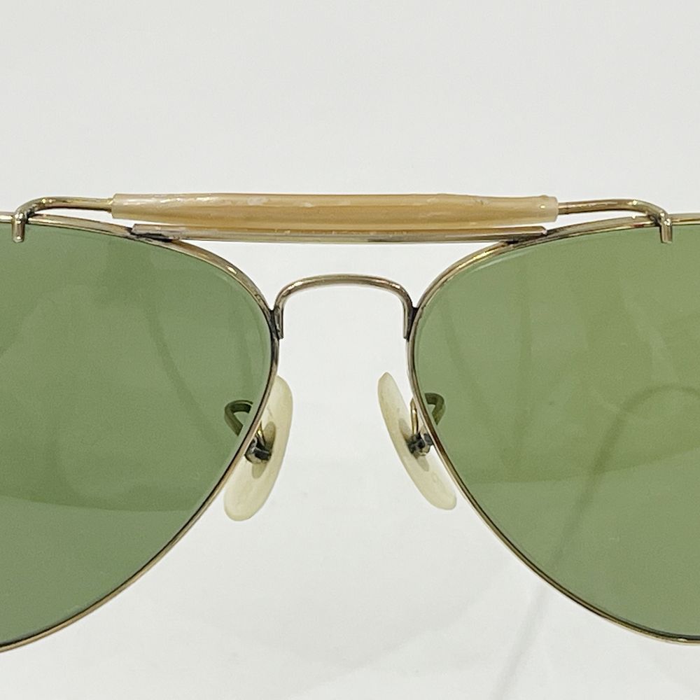 中古AB/使用感小】Ray-Ban レイバン ヴィンテージ アウトドアマン ティアドロップ B＆L 1/30 10K G.O. USA グリーンレンズ  メンズ サングラス ゴールド20462071